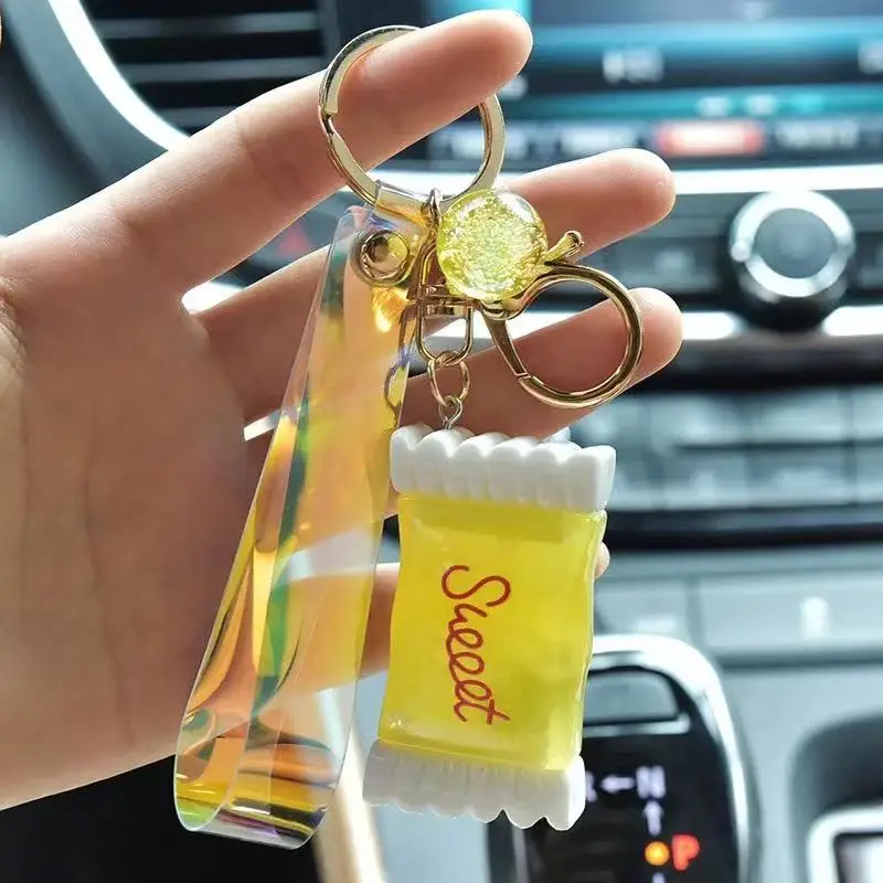 New net red key chain glowing candy pendant bag jewelry pendant key chain spot