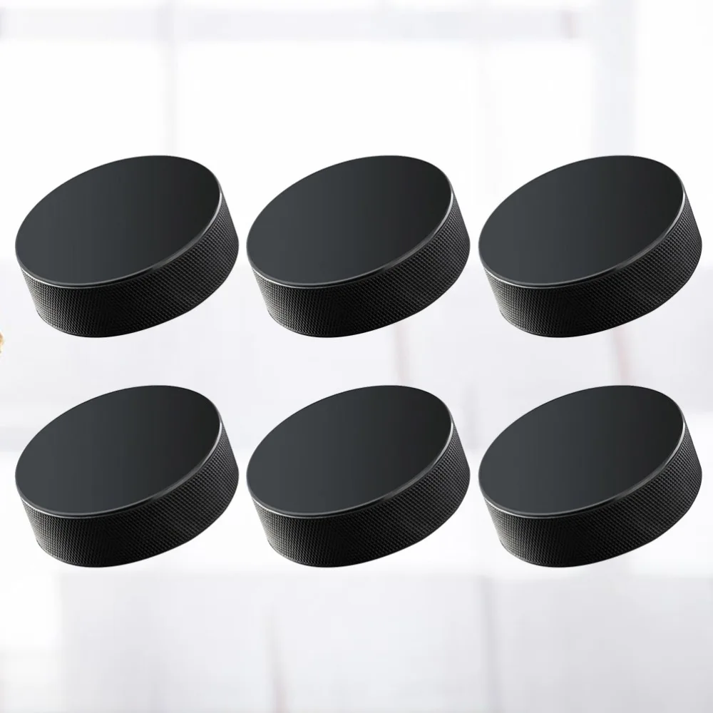 6 Pcs Professional Rubber Ice Hockey Pucks Standard Hockey Balls Sports Supplies for Practice Training Game (Black)
6 Pcs Professional Rubber Ice Hockey Pucks Standard Hockey Balls Sports Supplies for Practice Training Game (Black)