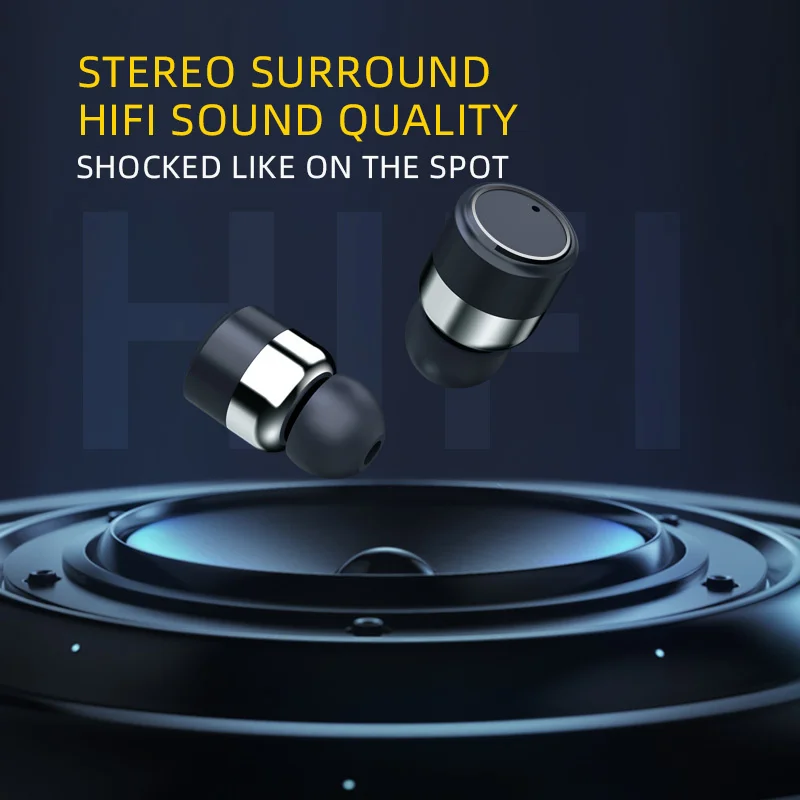 T18 New TWS Bluetooth 5.1 Earphones 9D Stereo Sports Waterproof Earbuds Headsets With Microphone For All Smart Phone
T18 New TWS Bluetooth 5.1 Earphones 9D Stereo Sports Waterproof Earbuds Headsets With Microphone For All Smart Phone