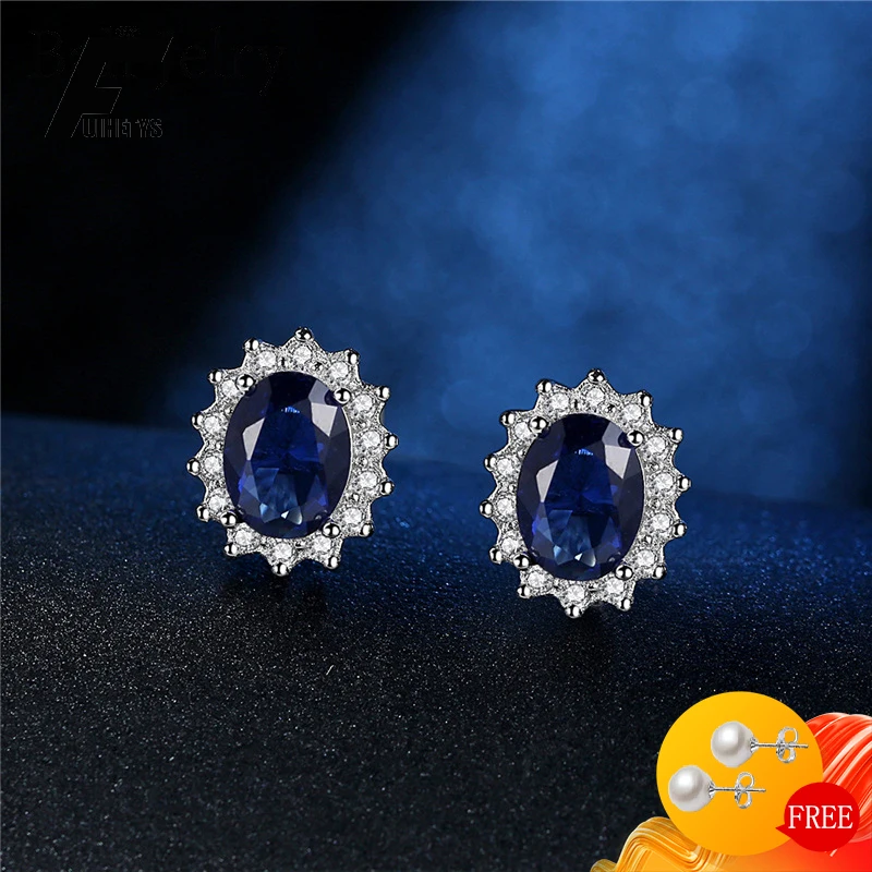 Fashion Earrings Silver 925 Jewelry Oval Shape Sapphire Zircon Gemstone Stud Earrings Accessories for Women Wedding Engagement
Fashion Earrings Silver 925 Jewelry Oval Shape Sapphire Zircon Gemstone Stud Earrings Accessories for Women Wedding Engagement