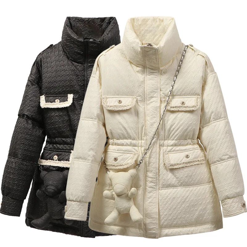 Winter Women'S Thick Cotton Coat The New 2021 Fashion Mid-Length Stand Collar Bear Doll Jacket Outerwear Drawback Casual Parkas
Winter Women'S Thick Cotton Coat The New 2021 Fashion Mid-Length Stand Collar Bear Doll Jacket Outerwear Drawback Casual Parkas
