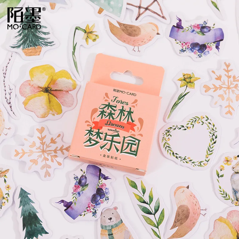 46 pcs/box Forest Dream Paradise Decorative Sticker Scrapbooking Label Diary Stationery Album Phone Plant animal Journal Planner
46 pcs/box Forest Dream Paradise Decorative Sticker Scrapbooking Label Diary Stationery Album Phone Plant animal Journal Planner