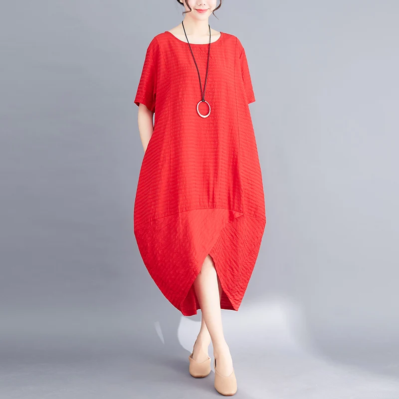 Plus Size Ruffles Cotton Linen Short Sleeve Wild Slim Women Dress Ball Gown For Women Mid-Calf Loose Vintage Casual Dress Female
Plus Size Ruffles Cotton Linen Short Sleeve Wild Slim Women Dress Ball Gown For Women Mid-Calf Loose Vintage Casual Dress Female
