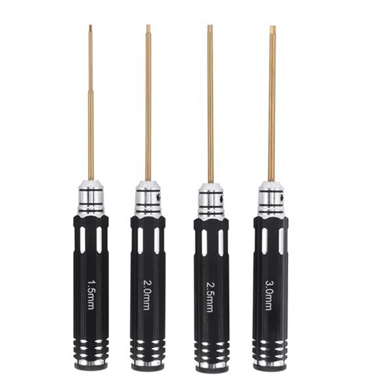 Screwdriver Hexagon Head 1.5 2.0 2.5 3.0mm HSS Titanium Coated Hex Screw Driver Tools Set Kits for RC FPV Helicopter Car
Screwdriver Hexagon Head 1.5 2.0 2.5 3.0mm HSS Titanium Coated Hex Screw Driver Tools Set Kits for RC FPV Helicopter Car