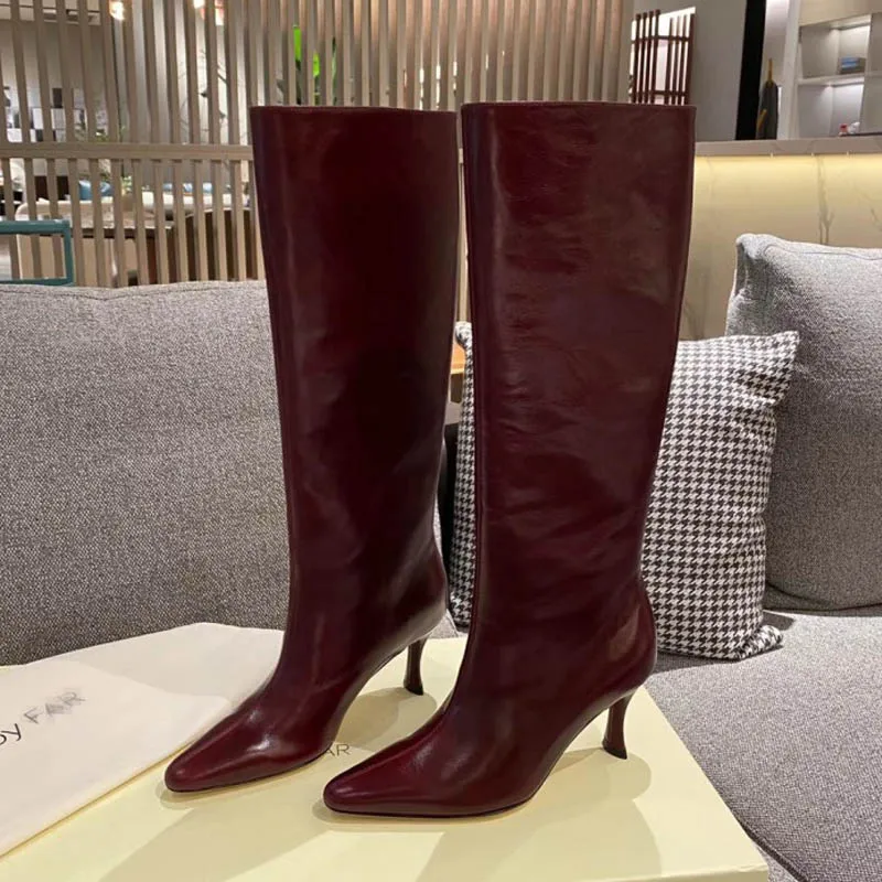 No zipper Genuine Leather Knee high Women's Boots 2021 Autumn Winter New Fashion Female Shoes Black Red Beige Brown khaki Green
No zipper Genuine Leather Knee high Women's Boots 2021 Autumn Winter New Fashion Female Shoes Black Red Beige Brown khaki Green
