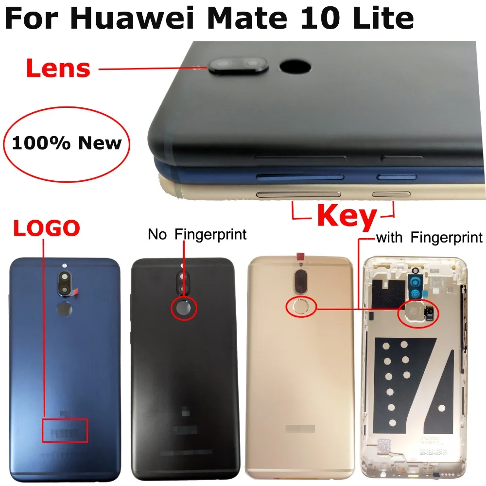 

100% Orig New 5.9" For Huawei Mate 10 Lite / Nova 2i RNE-L02 L22 L03 L23 L21 RNE-L01 Rear Back Door Housing Battery Door Cover