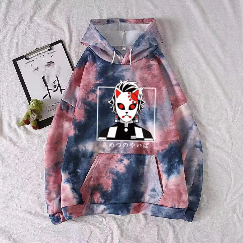 Hot Anime Hoodie Demon Slayer Logo Tie-dye Pullovers Tops Long Sleeve Fashion 
Hot Anime Hoodie Demon Slayer Logo Tie-dye Pullovers Tops Long Sleeve Fashion