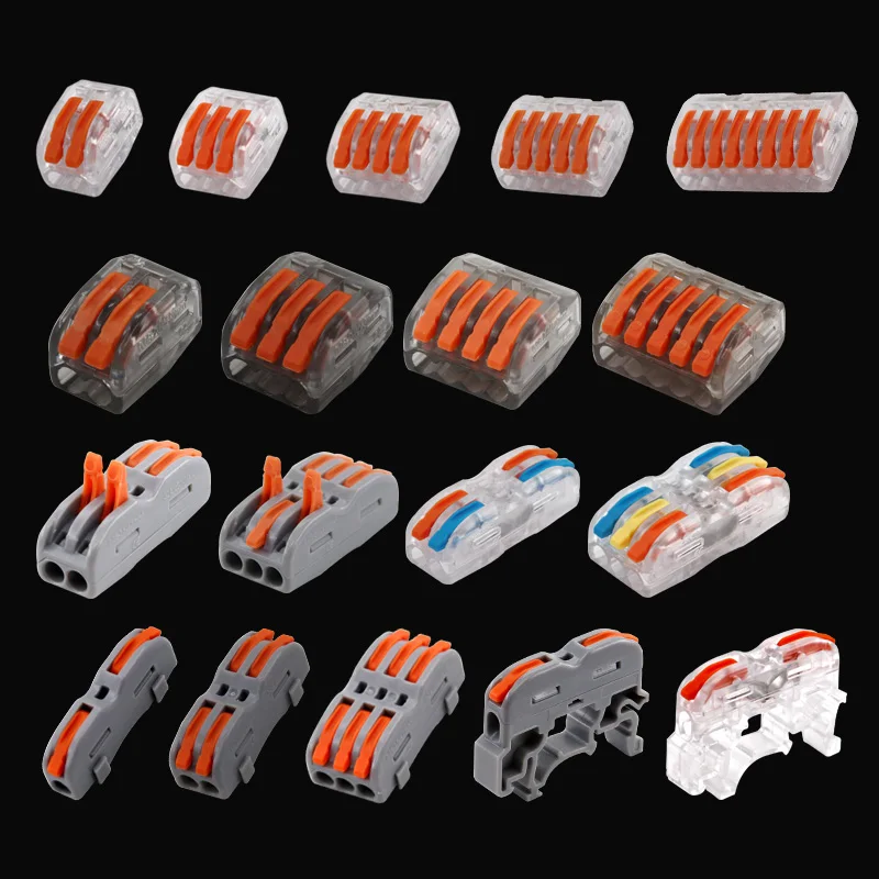 Mini Quick Cable Connectors, Universal Compact Conductor Spring Splice Wiring Connector, Push Terminal Block
Mini Quick Cable Connectors, Universal Compact Conductor Spring Splice Wiring Connector, Push Terminal Block