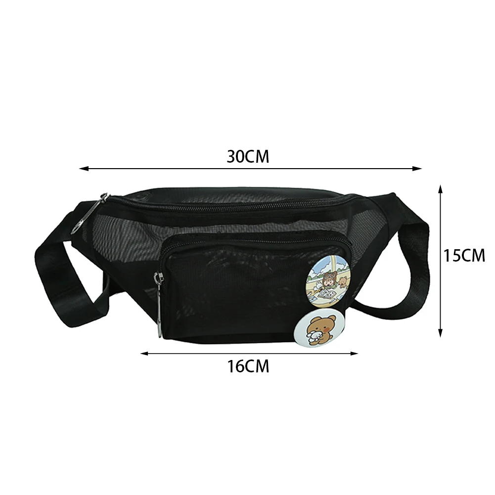 Women Casual Net Yarn Small Shoulder Waist Bags Fashion Zipper Multi Layers Ladies Solid Color Fanny Pack Crossbody Chest Bags
Women Casual Net Yarn Small Shoulder Waist Bags Fashion Zipper Multi Layers Ladies Solid Color Fanny Pack Crossbody Chest Bags