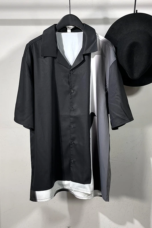 M-XXLSummer trendy men's dark three-dimensional printing loose short-sleeved shirt original street hip-hop casual top.
M-XXLSummer trendy men's dark three-dimensional printing loose short-sleeved shirt original street hip-hop casual top.