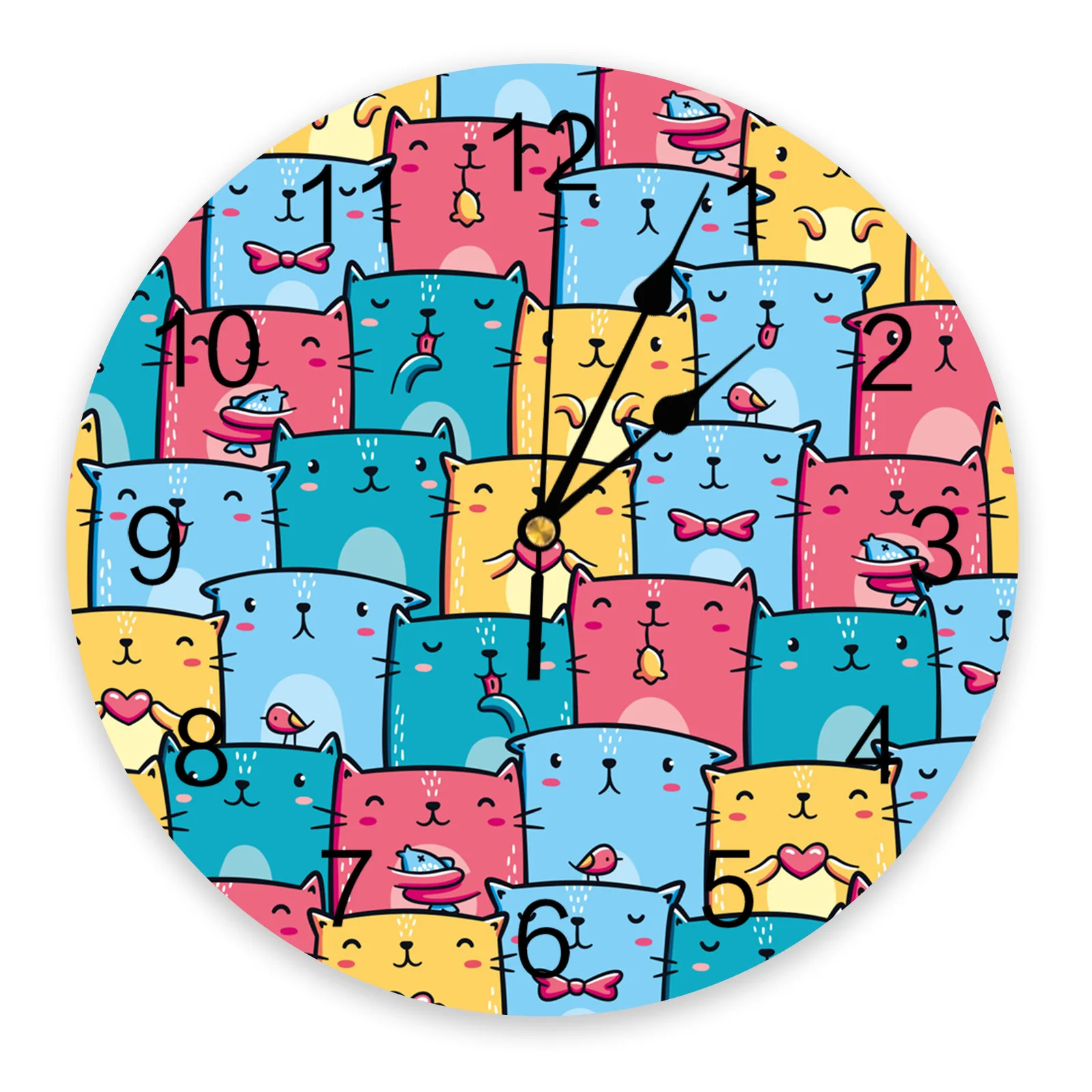 Colored Cats Wall Clock Home Decor Bedroom Silent Oclock Watch Wall Digital Clock Wall Clock for Kids Rooms
Colored Cats Wall Clock Home Decor Bedroom Silent Oclock Watch Wall Digital Clock Wall Clock for Kids Rooms