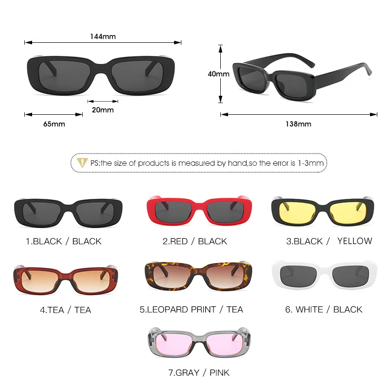 2020 Small Rectangle Sunglasses Women Brand Designer Leopard Glasses Shades Narrow Frame Retro Sun Glasses Clear Shades Female
2020 Small Rectangle Sunglasses Women Brand Designer Leopard Glasses Shades Narrow Frame Retro Sun Glasses Clear Shades Female