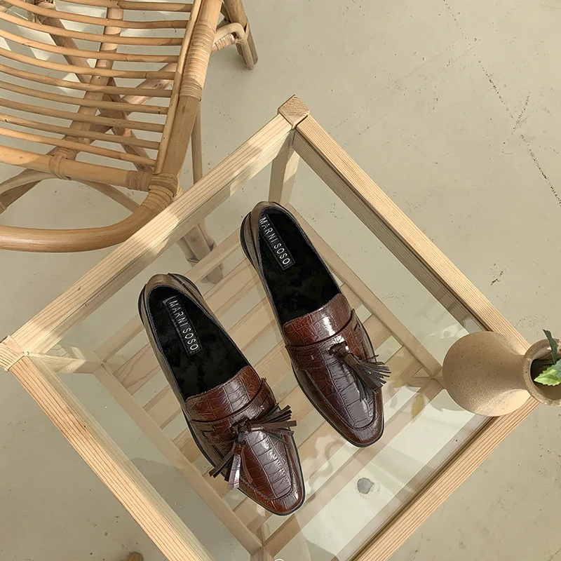 Retro Woman Shoes Female Footwear Loafers With Fur Casual Sneaker Slip-on Oxfords Square Toe Autumn British Style Dress Slip On
Retro Woman Shoes Female Footwear Loafers With Fur Casual Sneaker Slip-on Oxfords Square Toe Autumn British Style Dress Slip On