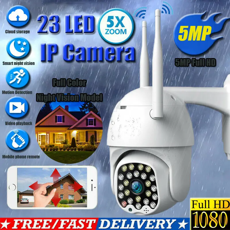 1080P HD IP водонепроницаемая камера видеонаблюдения Открытый WiFi PTZ Безопасности
