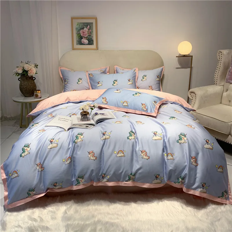 4Pcs Duvet Cover Bed Sheet 2Pillowcases Luxury Egyptian Cotton Queen King Size Multi-Colored Bedding set with Zipper not Fade
4Pcs Duvet Cover Bed Sheet 2Pillowcases Luxury Egyptian Cotton Queen King Size Multi-Colored Bedding set with Zipper not Fade