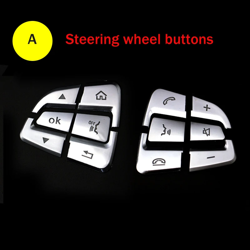 For Mercedes-Benz C / E / A / B / GLE / GLK Class Car Interior Button Sticker Steering Wheel Memory Button Decoration Sticker
For Mercedes-Benz C / E / A / B / GLE / GLK Class Car Interior Button Sticker Steering Wheel Memory Button Decoration Sticker