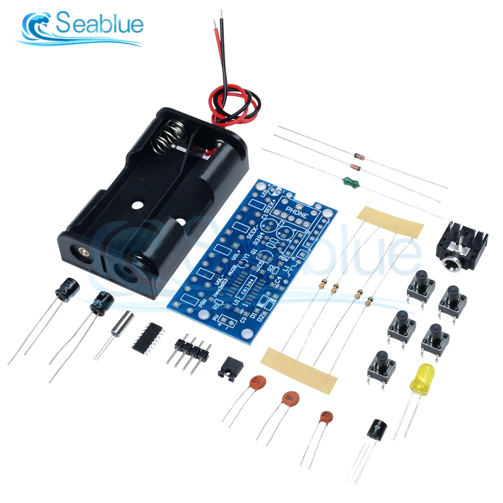 DC 1.8V-3.6V 76MHz-108MHz Wireless Stereo FM Radio Kit Audio Receiver PCB FM Module Kits For DIY Learning Electronics
DC 1.8V-3.6V 76MHz-108MHz Wireless Stereo FM Radio Kit Audio Receiver PCB FM Module Kits For DIY Learning Electronics