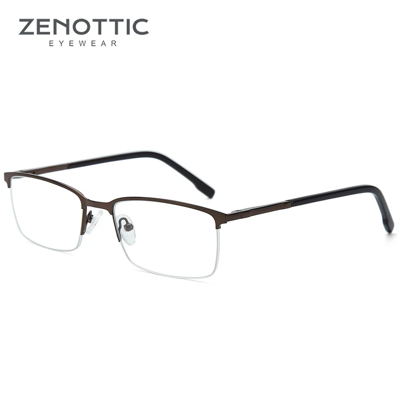 ZENOTTIC Classic Ultralight Metal Half Rim rectangle Optical Glasses Frame Non-Prescription Eyewear Clear Lens Eyeglasses
ZENOTTIC Classic Ultralight Metal Half Rim rectangle Optical Glasses Frame Non-Prescription Eyewear Clear Lens Eyeglasses