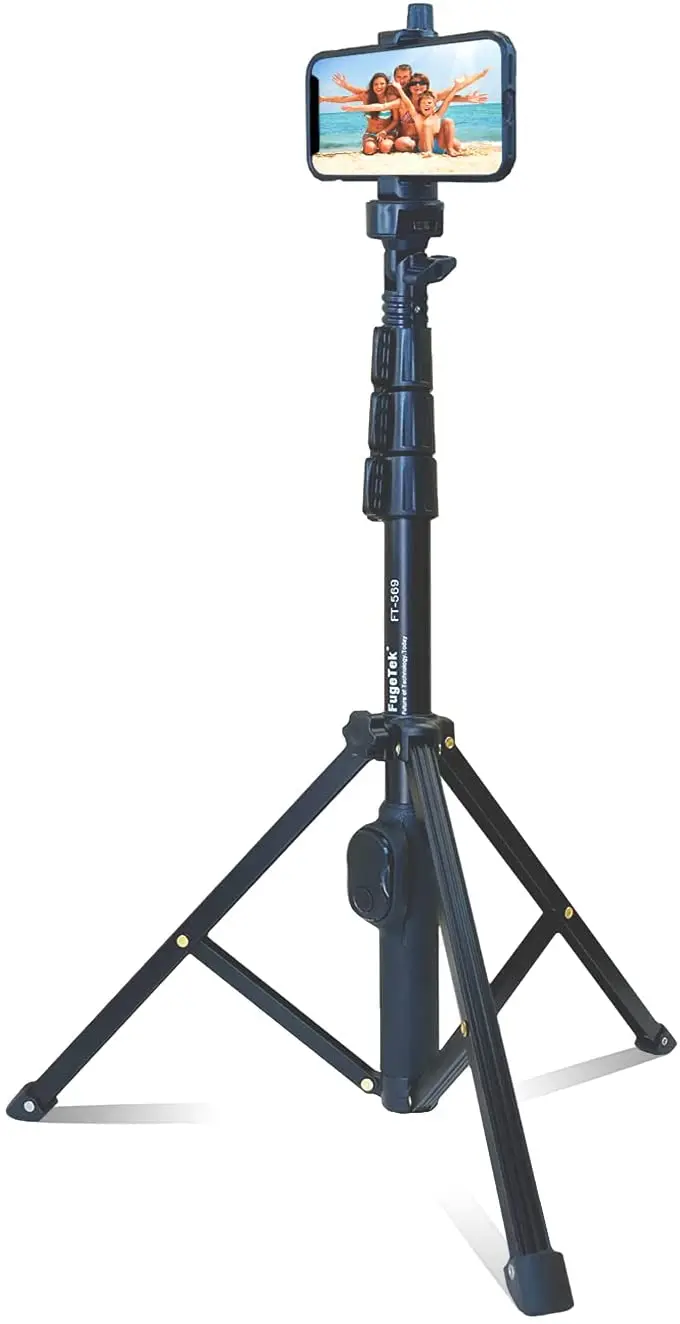 Fugetek 51" Professional Selfie Stick & Tripod, Phone Holder, Extendable, Bluetooth Remote, Portable All in One, Heavy Duty
Fugetek 51" Professional Selfie Stick & Tripod, Phone Holder, Extendable, Bluetooth Remote, Portable All in One, Heavy Duty