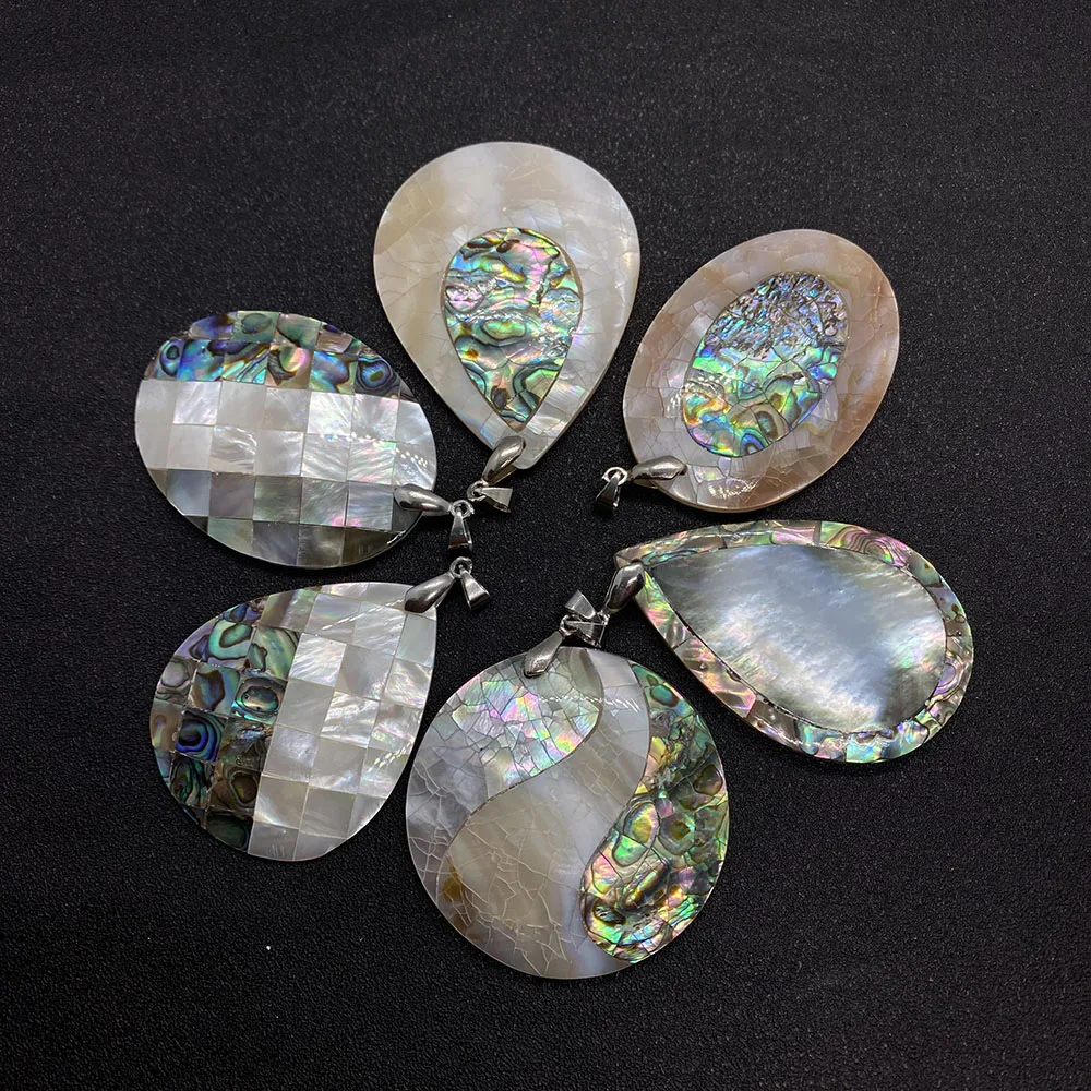 Natural Shell Pendant Mother of Pearl Splicing Abalone Shell Exquisite charms For jewelry making DIY Necklace accessories charms
Natural Shell Pendant Mother of Pearl Splicing Abalone Shell Exquisite charms For jewelry making DIY Necklace accessories charms