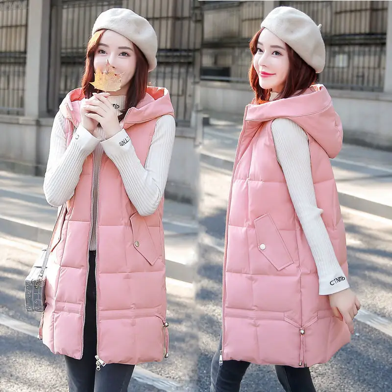 2021 New Autumn And Winter Cotton Vest Women's Mid-Length Female Waistcoat Outer Wear Wild Student Women's Sleeveless Jacket
2021 New Autumn And Winter Cotton Vest Women's Mid-Length Female Waistcoat Outer Wear Wild Student Women's Sleeveless Jacket
