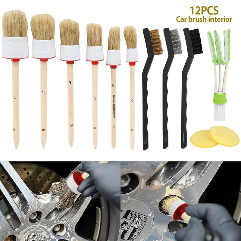 5/9/11/12Pcs Car Detailing Brush Kit Natural Boar Hair Auto Tire Wheel Hub Rim Interior Air Vents Grille Cleaning Tools
5/9/11/12Pcs Car Detailing Brush Kit Natural Boar Hair Auto Tire Wheel Hub Rim Interior Air Vents Grille Cleaning Tools