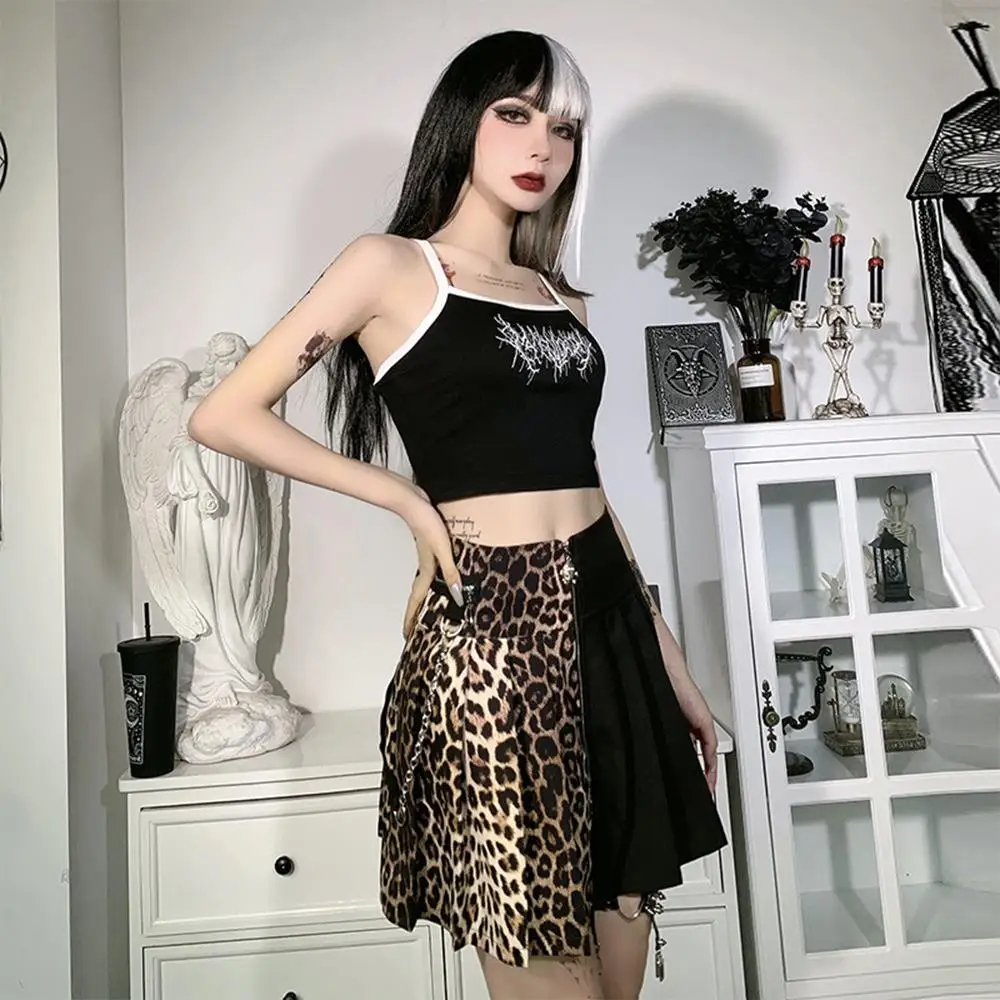 Halloween Black Parchwork Leopard Skirt VD1991 Female High Waist Sexy Mini Length Punk Gothic Goth Y2K Summer Skirt
Halloween Black Parchwork Leopard Skirt VD1991 Female High Waist Sexy Mini Length Punk Gothic Goth Y2K Summer Skirt