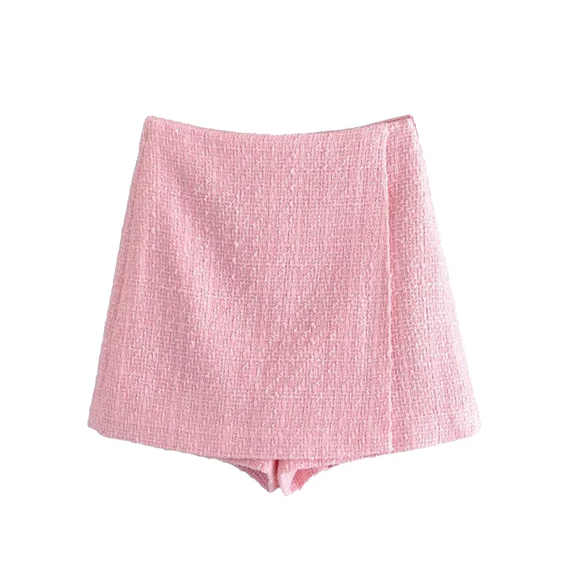 Women Chic Fashion Check Tweed Shorts Skirts Vintage High Waist Side Zipper Female Skorts Mujer
Women Chic Fashion Check Tweed Shorts Skirts Vintage High Waist Side Zipper Female Skorts Mujer