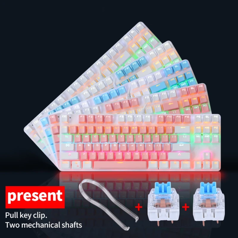 K100 87-keys Green Axis Keyboard Mechanical Gaming Keyboard for PC Laptop Players
K100 87-keys Green Axis Keyboard Mechanical Gaming Keyboard for PC Laptop Players