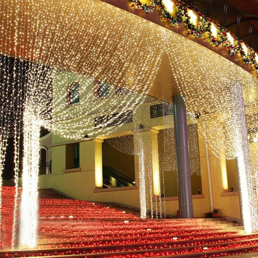 3x1/3x2/3x3/3x6m LED Icicle Curtain String Lights Connectable Christmas Fairy Light garland Wedding Party GardenDecoration light
3x1/3x2/3x3/3x6m LED Icicle Curtain String Lights Connectable Christmas Fairy Light garland Wedding Party GardenDecoration light