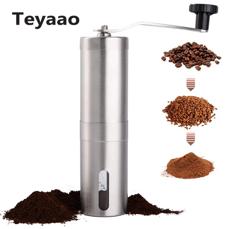 Ручная кофемолка Teyaao из нержавеющей стали, ручная мини-кофемолка ручной работы, кухонная Зернистость
Ручная кофемолка Teyaao из нержавеющей стали, ручная мини-кофемолка ручной работы, кухонная Зернистость