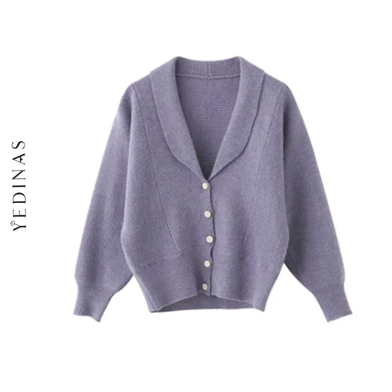 Yedinas Solid Sweater Cardigan For Women Vintage Cashmere Cardigan Women Long Sleeve V Neck Ladies Cardigans Korean Style Winter
Yedinas Solid Sweater Cardigan For Women Vintage Cashmere Cardigan Women Long Sleeve V Neck Ladies Cardigans Korean Style Winter