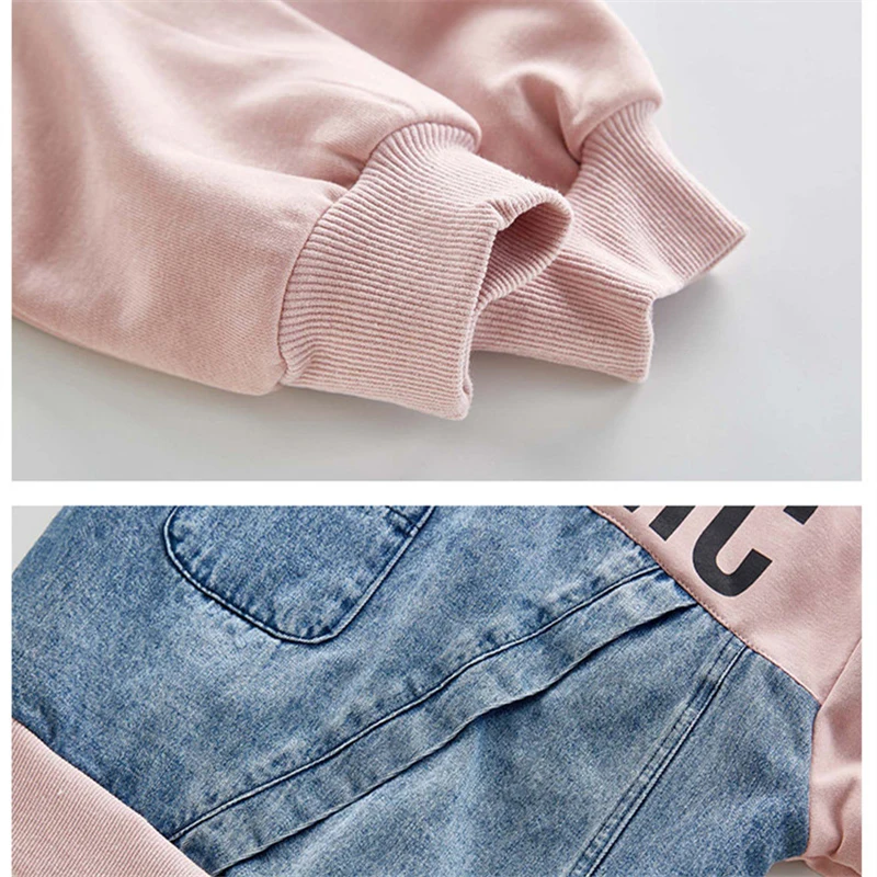 Children Clothing Set Patchwork Jeans Long Sleeve Shirts+Pants Tracksuit Costume Kids Sport Suits for Girls Clothes 6 8 10 12Yrs
Children Clothing Set Patchwork Jeans Long Sleeve Shirts+Pants Tracksuit Costume Kids Sport Suits for Girls Clothes 6 8 10 12Yrs