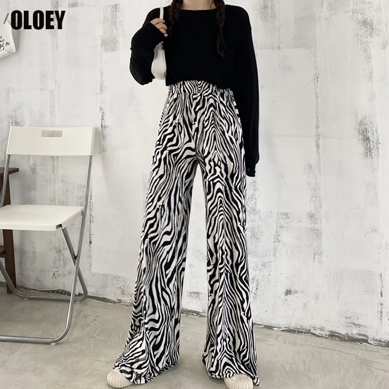 Women Zebra Pattern Striped Casual Pant Korean Elegant High Waist Straight-Leg Pant Fashion 2021 Summer New Women Wide Leg Pants
Women Zebra Pattern Striped Casual Pant Korean Elegant High Waist Straight-Leg Pant Fashion 2021 Summer New Women Wide Leg Pants