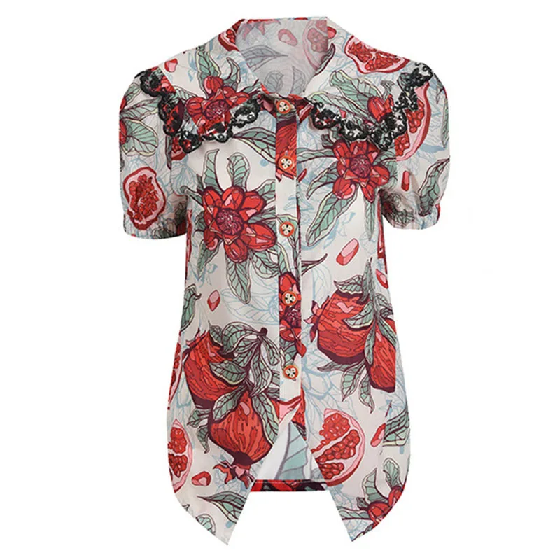 DEAT Women Color Patchwork Printing Chiffon Blouse New Peter Pan Collar Short Sleeve Slim Shirt Fashion Tide Summer 2021 7E3900
DEAT Women Color Patchwork Printing Chiffon Blouse New Peter Pan Collar Short Sleeve Slim Shirt Fashion Tide Summer 2021 7E3900