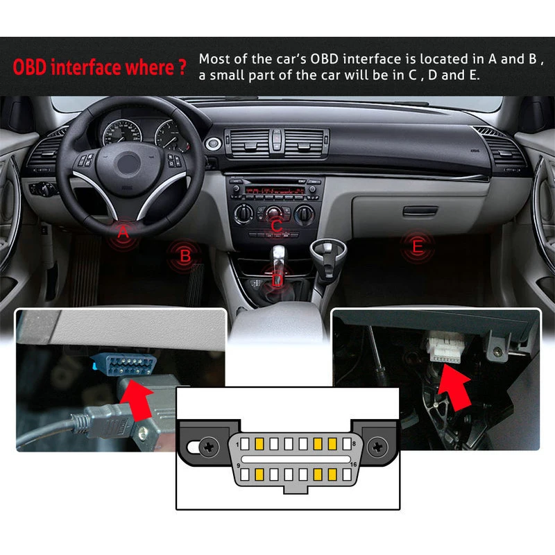New OBD Tester Scanner Engine Fault Code Reader Auto Diagnostic Tool Inspection Tools Multilingual Query Car Styling Accessories
New OBD Tester Scanner Engine Fault Code Reader Auto Diagnostic Tool Inspection Tools Multilingual Query Car Styling Accessories