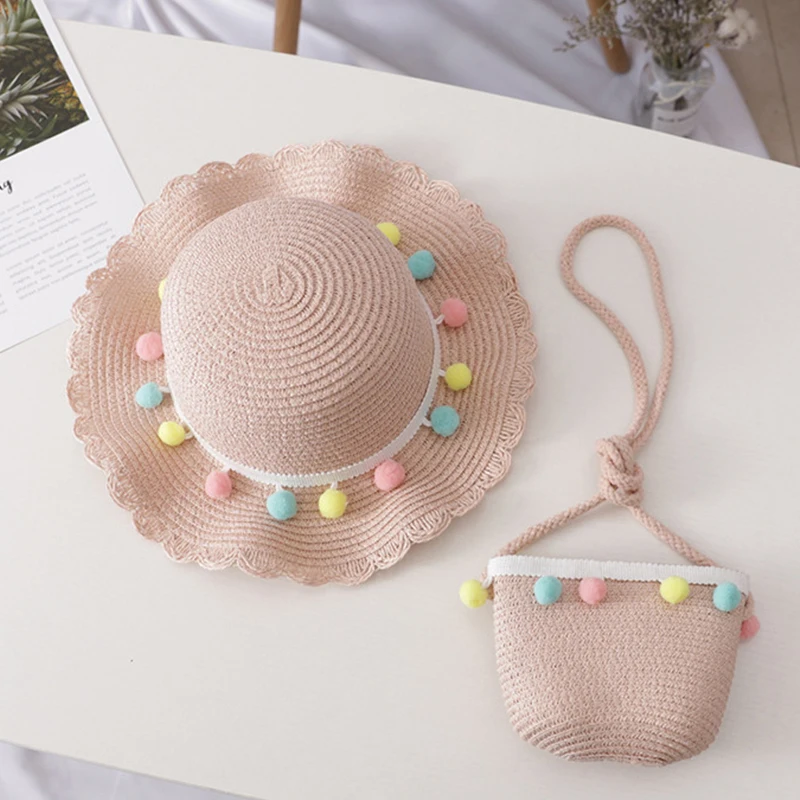 Girl Hat 2021 New Summer Cap Breathable Straw Hats Colorful Ball Sweet Princess Hat Seaside With Bag Kids Hats 2-6Y Dropshipping
Girl Hat 2021 New Summer Cap Breathable Straw Hats Colorful Ball Sweet Princess Hat Seaside With Bag Kids Hats 2-6Y Dropshipping