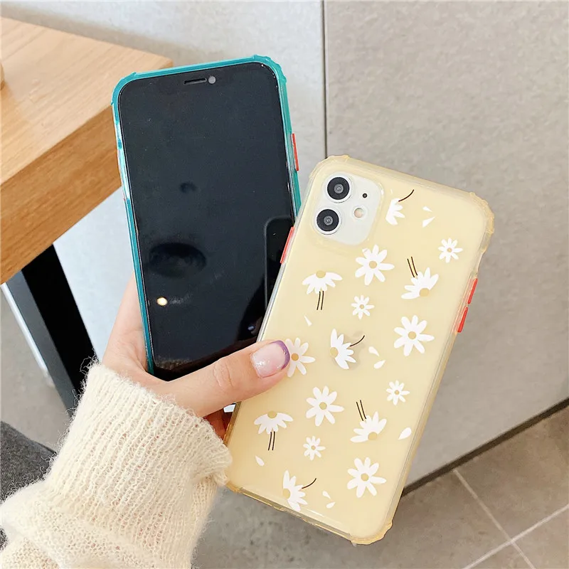 Transparent Daisy Anti-fall Phone Case For iPhone 12 Mini 11 Pro MAX XS Max XR X 8 7 Plus SE 2020 Camera Protection Soft Cover
Transparent Daisy Anti-fall Phone Case For iPhone 12 Mini 11 Pro MAX XS Max XR X 8 7 Plus SE 2020 Camera Protection Soft Cover