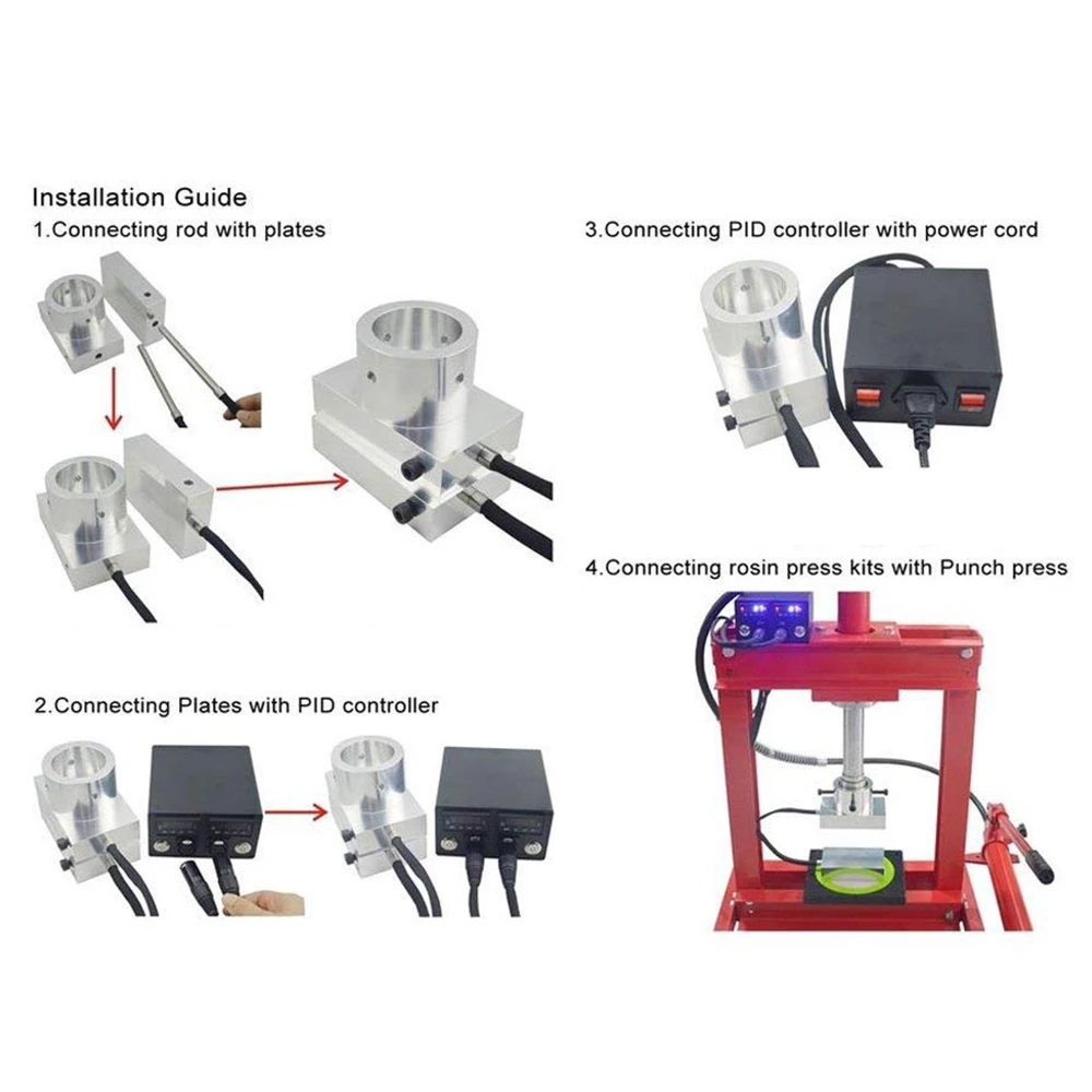 New 3*5" Plates Heavy Duty Double PID Controller Enail Heating Aluminium Plate Kit 6061 Electric Temperature Controller Box
New 3*5" Plates Heavy Duty Double PID Controller Enail Heating Aluminium Plate Kit 6061 Electric Temperature Controller Box