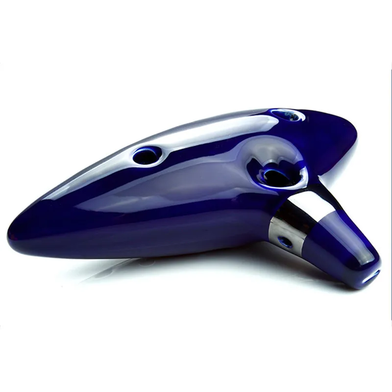 

12 Hole Ocarina Ceramic Alto C Legend of Zelda Ocarina Flute Blue Ocarina Inspired of Time Musical Instrument