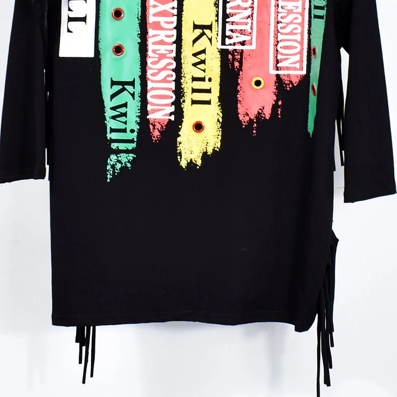 Trendy T Shirt Women Hip Hop Tassel Irregular Tshirt Long Tee Top Korean Harajuku Ulzzang Slogan T-Shirt Punk Street Plus Size
Trendy T Shirt Women Hip Hop Tassel Irregular Tshirt Long Tee Top Korean Harajuku Ulzzang Slogan T-Shirt Punk Street Plus Size
