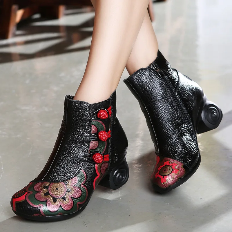 beauty handmade thick heel rubber sole national style leather embroidered short boots high heeled boots
beauty handmade thick heel rubber sole national style leather embroidered short boots high heeled boots