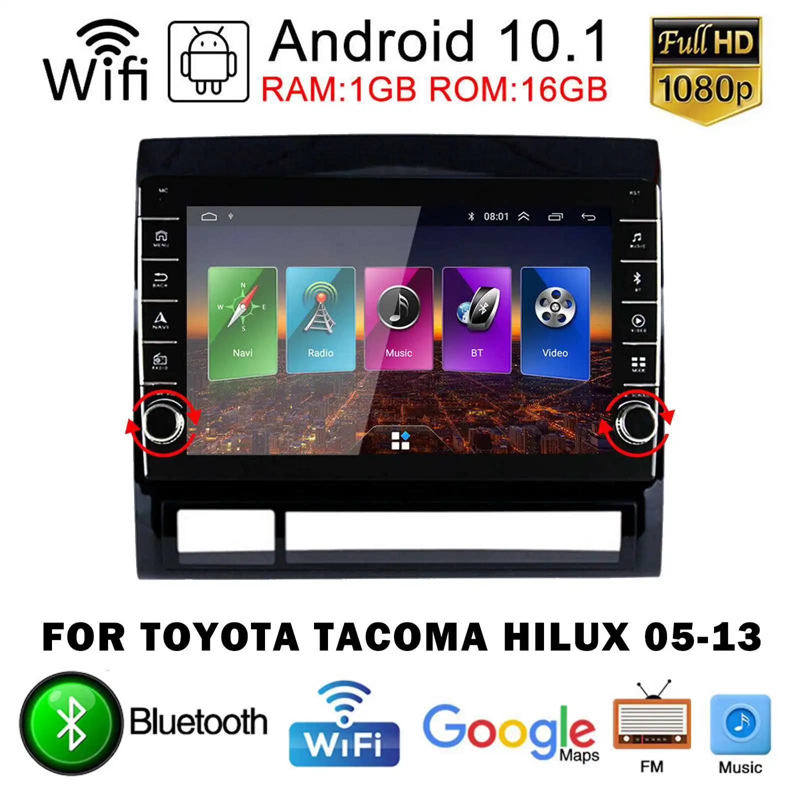 Android 10,1 автомобильный DVD плеер gps-навигация, радио, стерео для Toyota Tacoma Hilux 05-13 Автомобильный мультимедийный видеоплеер
Android 10,1 автомобильный DVD плеер gps-навигация, радио, стерео для Toyota Tacoma Hilux 05-13 Автомобильный мультимедийный видеоплеер