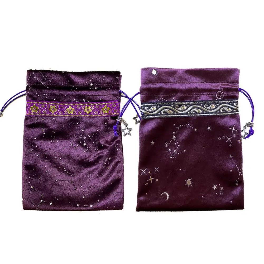 13x18cm Starry Tarot Velvet Tarot Card Storage Bag Board Game Card Drawstring Package Board Game Tarot Drawstring Storage Bag
13x18cm Starry Tarot Velvet Tarot Card Storage Bag Board Game Card Drawstring Package Board Game Tarot Drawstring Storage Bag