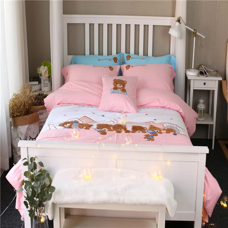 100%Cotton Twin Queen size Bedding set Pink Blue Cartoon for Kids Girls Bed set Duvet cover Bedsheet/Fitted sheets ropa de cama
100%Cotton Twin Queen size Bedding set Pink Blue Cartoon for Kids Girls Bed set Duvet cover Bedsheet/Fitted sheets ropa de cama