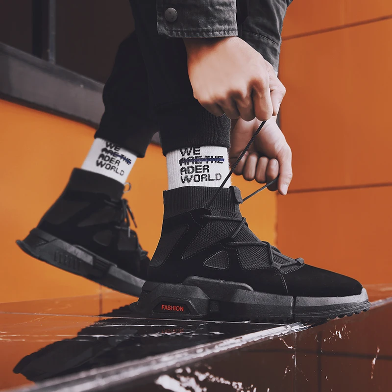 2019 autumn and winter men's fashion casual shoes high-top suede shoes comfortable and breathable black jogging wild sneakers
2019 autumn and winter men's fashion casual shoes high-top suede shoes comfortable and breathable black jogging wild sneakers