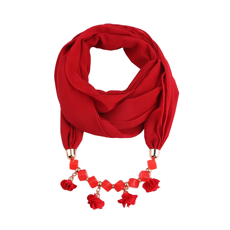 Flower Necklace Pendant Scarf Ethnic Style Women Korean Spring Autumn Headscarf Muffler платок на шею 
Flower Necklace Pendant Scarf Ethnic Style Women Korean Spring Autumn Headscarf Muffler платок на шею