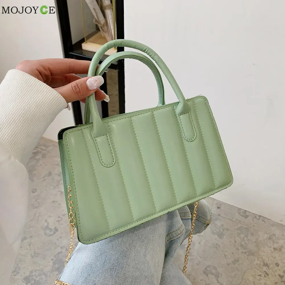 Fashion Women Chain Shoulder Bags Female PU Zipper Ladies Casual Solid Color Square Small Handbag
Fashion Women Chain Shoulder Bags Female PU Zipper Ladies Casual Solid Color Square Small Handbag