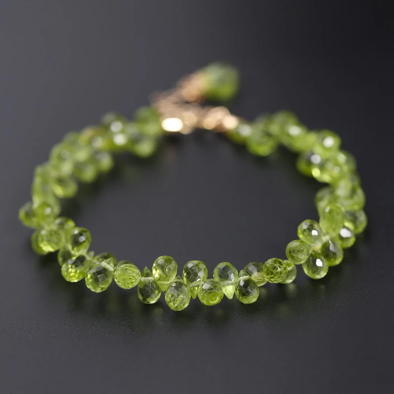 DAIMI Faceted Water Drop Peridot Bracelet Women's Genuine 14K Gold Injection Minority Designer
DAIMI Faceted Water Drop Peridot Bracelet Women's Genuine 14K Gold Injection Minority Designer