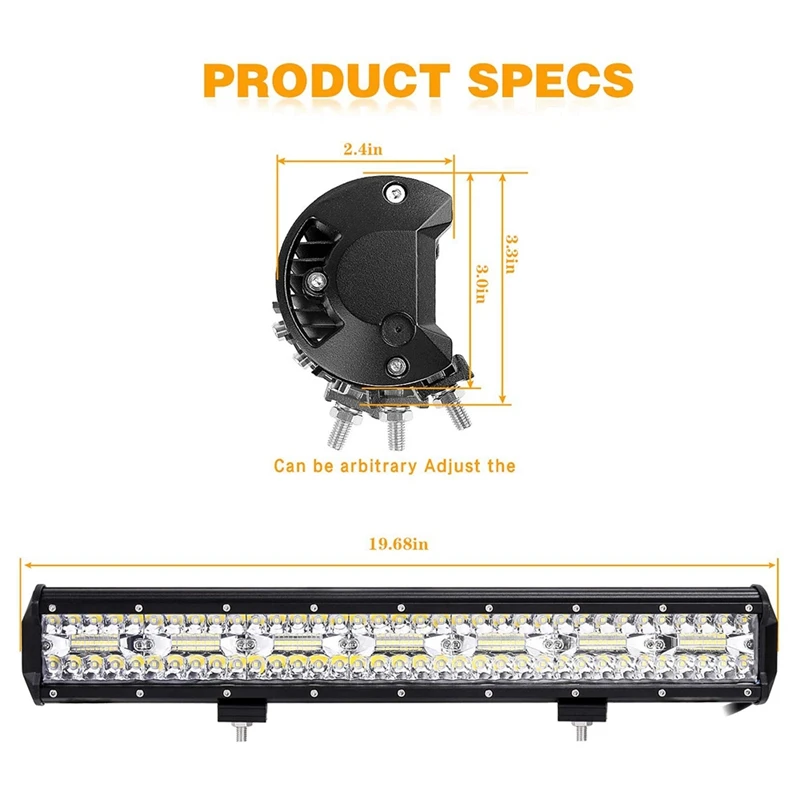 EAGLEVISION 420W 42000LM Led Light Bar Car 20 Inch Spot Flood Combo Beam for Trucks ATV Tractor Work Light
EAGLEVISION 420W 42000LM Led Light Bar Car 20 Inch Spot Flood Combo Beam for Trucks ATV Tractor Work Light